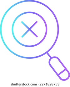 Loupe Feedback Icons with purple blue outline style. Thin line icon related to feedback, rating, testimonials, quick response, satisfaction and more. Simple web icon. Vector illustration