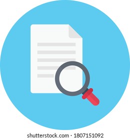 loupe file vector flat color icon 