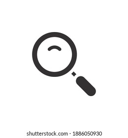 Loupe glyph icon for web template and app. Vector illustration. design on white background. EPS 10