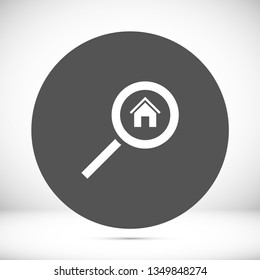 loupe house icon vector eps 10
