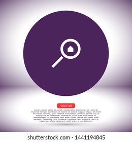 loupe house icon vector eps 10 , Lorem ipsum flat design