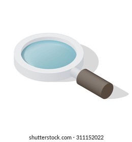 Loupe icometric icon vector graphic illustration design