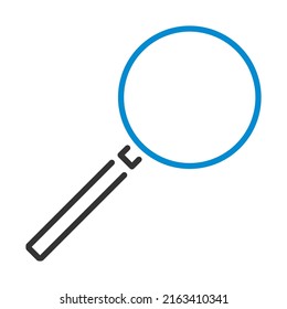 Loupe Icon. Editable Bold Outline With Color Fill Design. Vector Illustration.