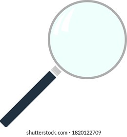 Icono de Loupe. Diseño de color plano. Ilustración vectorial.
