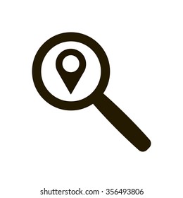 Loupe icon . Flat design  