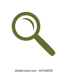 Loupe  icon. Flat design.