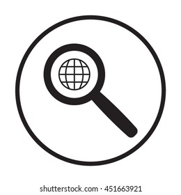 Loupe  icon. Flat design.