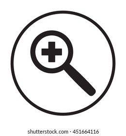 Loupe  icon. Flat design.