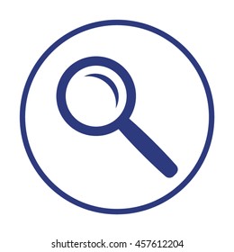 Loupe  icon. Flat design.