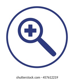 Loupe  icon. Flat design.