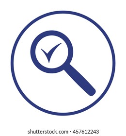 Loupe  icon. Flat design.