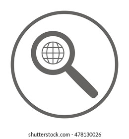 Loupe  icon. Flat design.