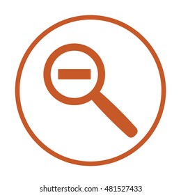 Loupe  icon. Flat design.
