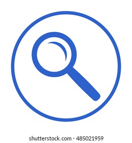 Loupe  icon. Flat design.