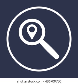 Loupe  icon. Flat design.