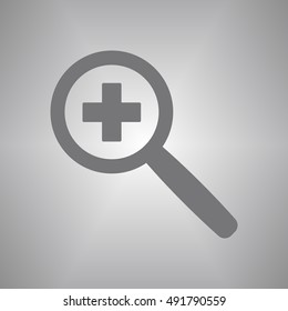 Loupe  icon. Flat design.