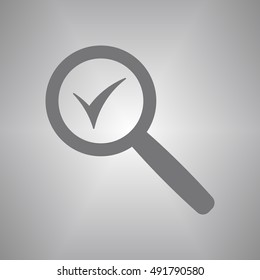 Loupe  icon. Flat design.