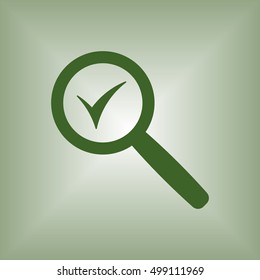 Loupe  icon. Flat design.