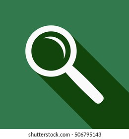 Loupe  icon. Flat design.