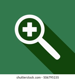 Loupe  icon. Flat design.