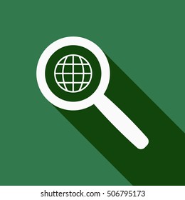Loupe  icon. Flat design.