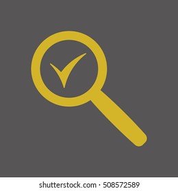 Loupe  icon. Flat design.
