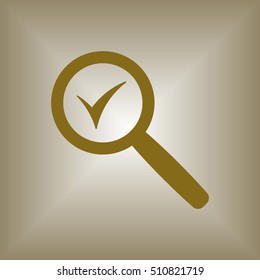 Loupe  icon. Flat design.