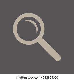 Loupe  icon. Flat design.
