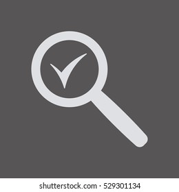 Loupe  icon. Flat design.