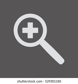 Loupe  icon. Flat design.