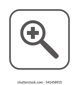 Loupe  icon. Flat design.