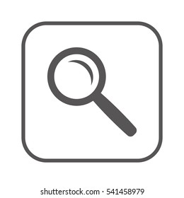 Loupe  icon. Flat design.