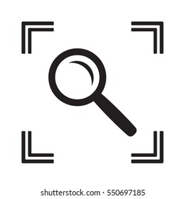 Loupe  icon. Flat design.