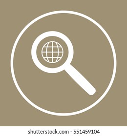 Loupe  icon. Flat design.