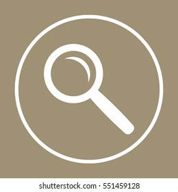 Loupe  icon. Flat design.
