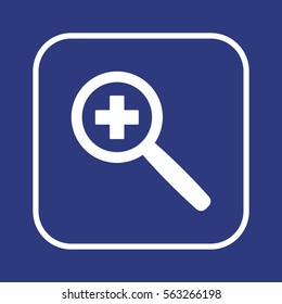 Loupe  icon. Flat design.
