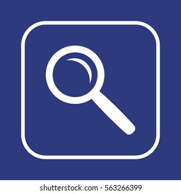 Loupe  icon. Flat design.