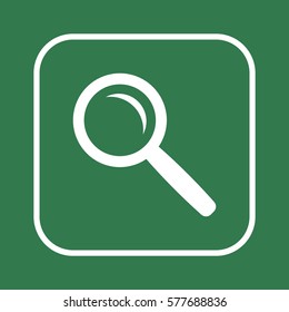 Loupe  icon. Flat design.