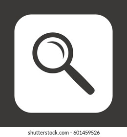 Loupe  icon. Flat design.