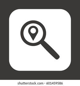 Loupe  icon. Flat design.