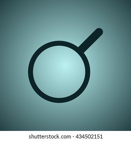 loupe icon, flat design style