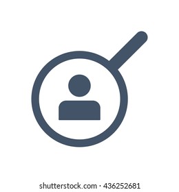loupe icon, flat design style