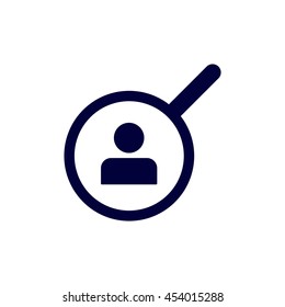 loupe icon, flat design style