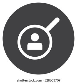 loupe icon, flat design style