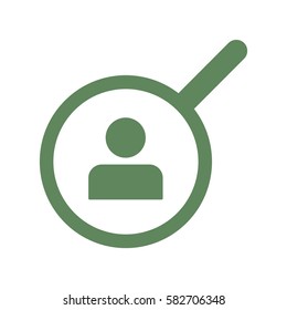 loupe icon, flat design style