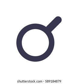 loupe icon, flat design style