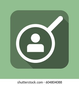 loupe icon, flat design style