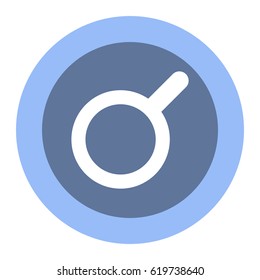 loupe icon, flat design style