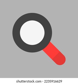 Loupe icon in flat style about laboratory, use for website mobile app presentation