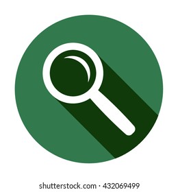 Loupe   icon,  isolated. Flat  design.
